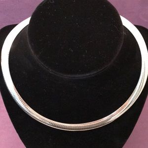 Sterling Silver Omega 17” Necklace